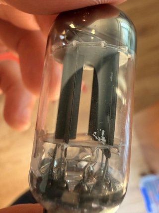 6 Vintage ECC82 12AU7 Long gray ribbed plate Tubes