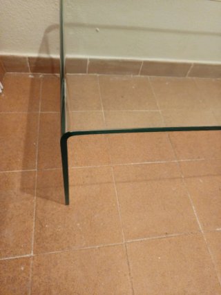 Mesa de centro de cristal