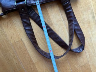 Bolso Cuero Vintage Marrón Años 80