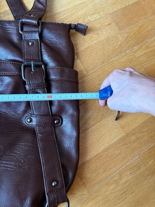 Bolso Cuero Vintage Marrón Años 80