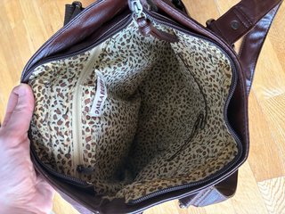Bolso Cuero Vintage Marrón Años 80