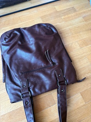 Bolso Cuero Vintage Marrón Años 80