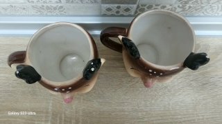 Tazas de cerámica con diseño de reno