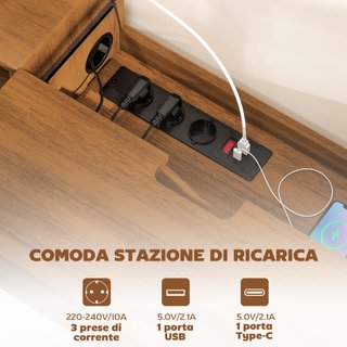Mueble para TV de hasta 50" suspendido con tomas d