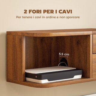 Mueble para TV de hasta 50" suspendido con tomas d