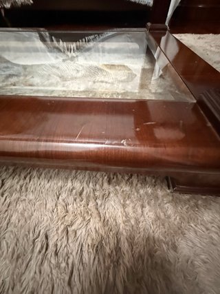 Mesa de centro madera y cristal