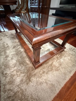 Mesa de centro madera y cristal