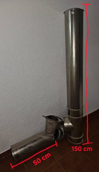 Tubos chimenea acero inoxidable 150 cm + 50 cm
