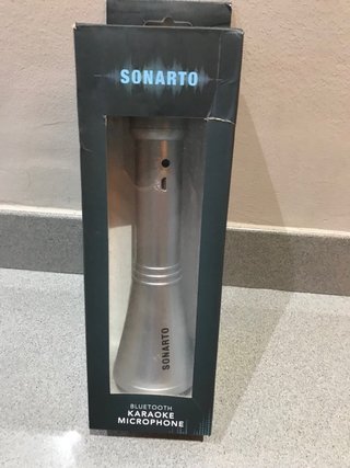 Micrófono Karaoke Bluetooth Plata