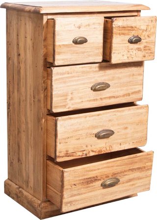 Cassettiera Country in legno massello di tiglio fi
