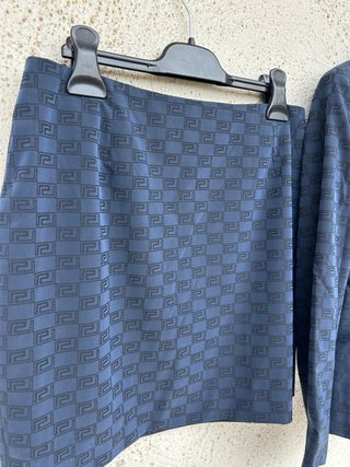 Tailleur blu con gonna Versace Vintage