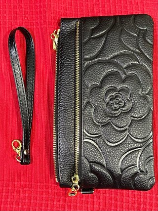 CARTERA NUEVA DE PIEL CLUTCH BOLSO MANO CORREA