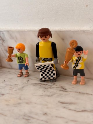 Lote Playmobil Carreras: Moto, Quad y Figuras