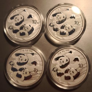 Moneda Panda China 10Y Plata Pura 30gr