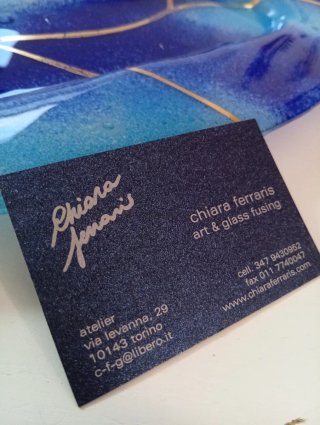 Piatto in vetro fusione Chiara Ferraris