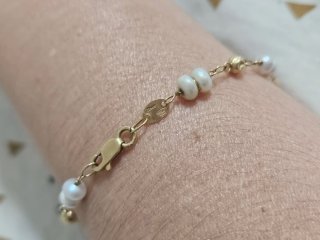 Vendo elegante pulsera de eslabones de oro 18k