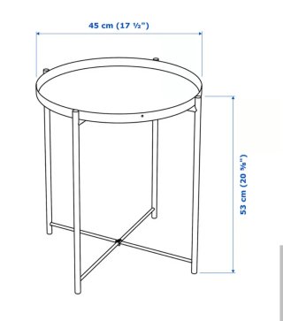 Mesa GLADOM IKEA 45x53