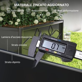 Cama de jardín elevada con enrejado para plantas t