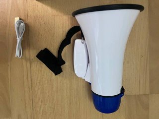 Megáfono Portátil Recargable 30W con Sirena
