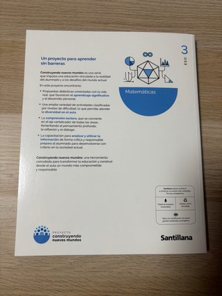 Libros Matemáticas y Lengua 3°ESO Santillana