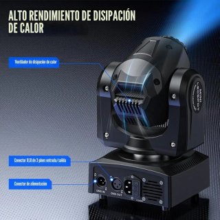 Luz escenario led cabeza móvil