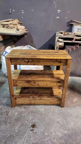 CONSOLA DE BAÑO COLOR ROBLE MADERA RECICLADAS