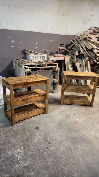 CONSOLA DE BAÑO COLOR ROBLE MADERA RECICLADAS