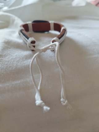 Bracciale in cuoio con elefante
