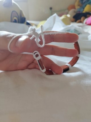 Bracciale in cuoio con elefante