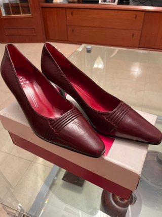 Tacones Piel Reme Rubio Talla 39 Granate