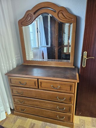 Conjunto dormitorio madera maciza