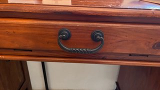 Escritorio Rústico Madera maciza y Forja