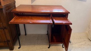 Escritorio Rústico Madera maciza y Forja