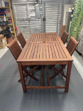 Conjunto de Teca Mesa y Sillas