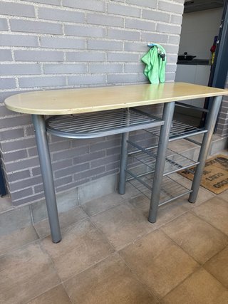 Mesa auxiliar cocina madera y metal