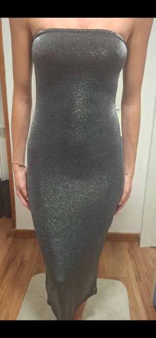 Vestido largo brillante fiesta talla S