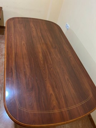 Mesa de comedor extensible de madera