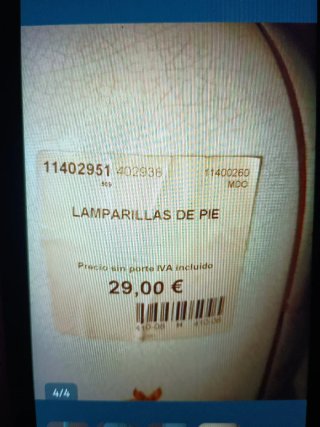 Lámpara Vintage Hierro Beige y Dorado