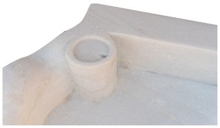 Lavandino in marmo bianco L60xP50xH13 cm · per il