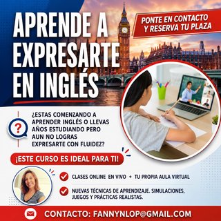 CLASES DE INGLÉS ONLINE PERSONALIZADAS