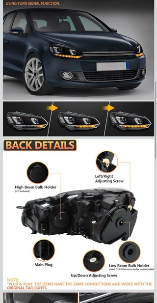 Faros LED Volkswagen Golf VI 6