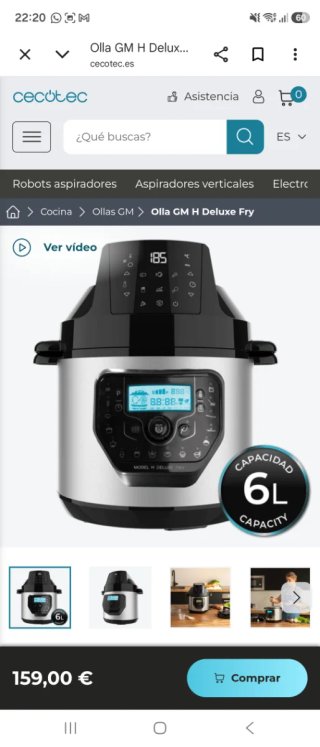 Olla GM H Deluxe Fry Cecotec