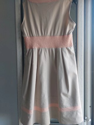 Vestito donna beige e rosa