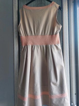 Vestito donna beige e rosa