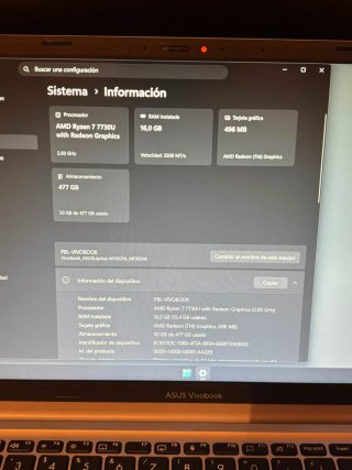ASUS Vivobook 15 M1502YA-NJ152 Plata