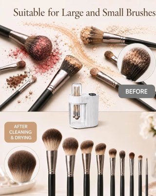 Limpiador y Secador Eléctrico Maquillaje