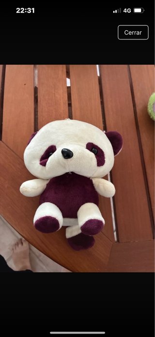 Peluche Panda Morado y Blanco