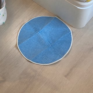 Alfombra redonda azul