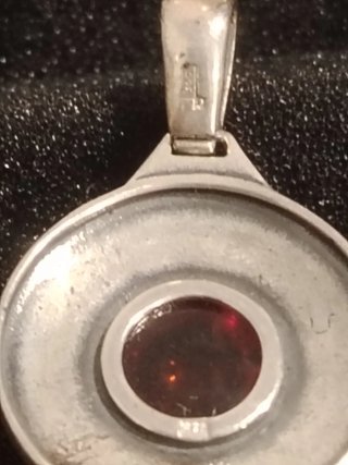 Colgante Plata con Ámbar naranja