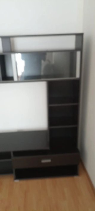Mueble salón wengué con cristal